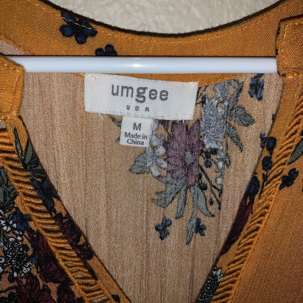 Umgee mustard boho floral print - Picture 2 of 5